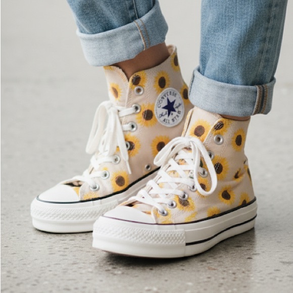 Converse Shoes - Converse Women's Sunflower Chuck Taylor All Star High-Top Sneakers Size 5